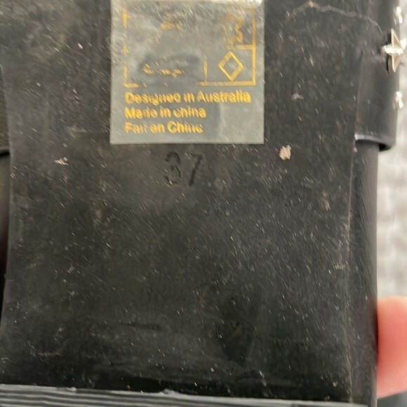 Sol Sana Charli Black Studded Leather Mules Size 37 - Picture 10 of 10